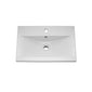 Nuie Eden 600mm Floor Standing Cabinet & Mid-Edge Basin - Gloss White