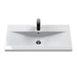 Nuie Athena 800mm Wall Hung 2 Door Vanity Unit & Mid-Edged Basin - Grey Avola