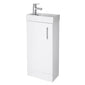 Arosa Minimalist 400mm Floorstanding Vanity & Basin Unit - White