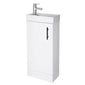 Arosa Minimalist 400mm Floorstanding Vanity & Basin Unit - White