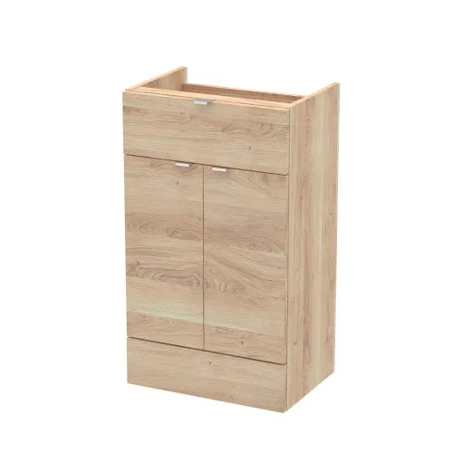  Hudson Reed Lille Fusion 500mm Drawer Lined Unit Bleached Oak