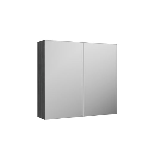  Nuie Athena 800mm Fusion Fitted Wall Hung 2 Door Mirror Unit (50/50) - Grey Avola