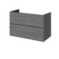 Hudson Reed Fusion 800mm Wall Hung 2 Drawer Vanity Unit & Ceramic Basin - Grey Avola