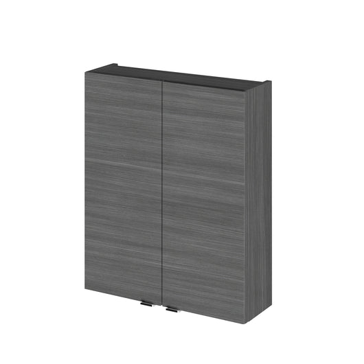  Hudson Reed Fusion Fitted 500mm Wall Hung 2 Door Cabinet - Grey Avola