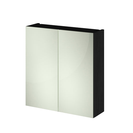  Nuie Athena 800mm Fusion Fitted Wall Hung 2 Door Mirror Unit (50/50) - Haciedna Black