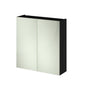 Nuie Athena 800mm Fusion Fitted Wall Hung 2 Door Mirror Unit (50/50) - Haciedna Black