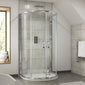 Nuie Pacific D Shape Pacific 1050mm D Shape Enclosure - Polished Chrome - AQUD2H3 - welovecouk