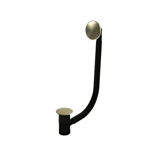 Sprung Plug TOP-FIX Click Clack Bath Waste & Overflow - Brushed Brass - welovecouk