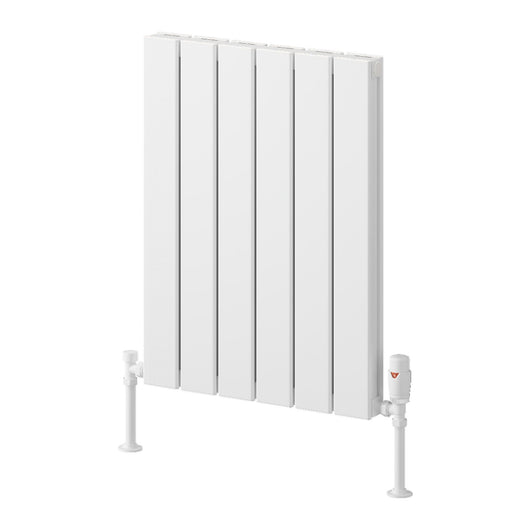  Reina Piatto Horizontal Aluminium Radiator - Double / 600 x 445mm - White