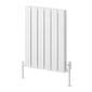 Reina Piatto Horizontal Aluminium Radiator - Double / 600 x 445mm - White - welovecouk
