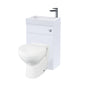 Nuie Athena 500mm Basin & WC Unit - Gloss White