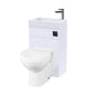 Nuie Athena 500mm Basin & WC Unit - Gloss White