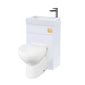 Nuie Athena 500mm Basin & WC Unit - Gloss White