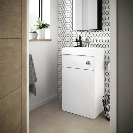  Deus 500mm Toilet and Basin Combination Unit - White