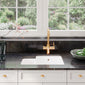 Nuie Undermount Fireclay RH Kitchen Sink Bowl with Central Waste 549mm L x 441mm W - White - welovecouk