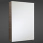 RAK Cube Mirrored Bathroom Cabinet 600mm H x 400mm W - Stainless Steel