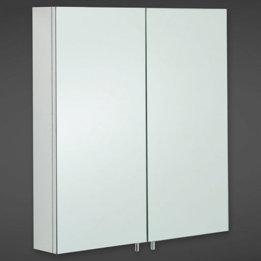  RAK Delta Mirrored Bathroom Cabinet 600mm H x 670mm W - Stainless Steel