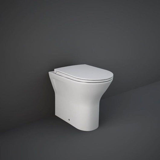  RAK Ceramics Feeling Rimless Back To Wall Pan & Soft Close Seat - Matt White