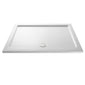1600 x 900mm Stone Shower Tray & 8mm Screen Pack - Brushed Brass Profile
