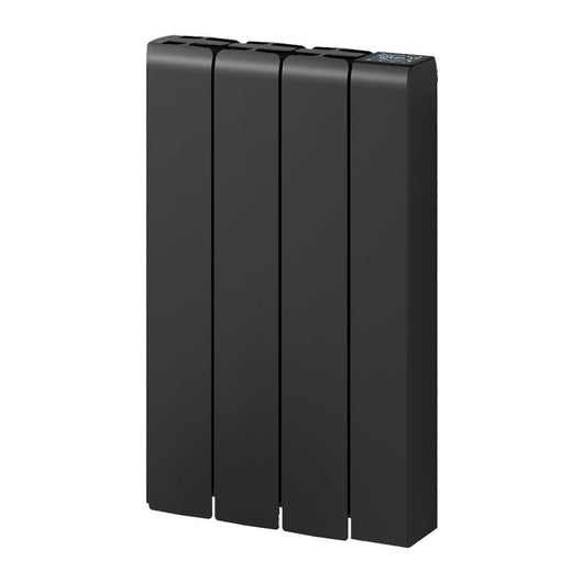  Reina Aron Horizontal Die Cast Ceramic (with WiFi) Electric Aluminium Radiator - 570 x 360mm - Black - welovecouk