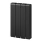 Reina Aron Horizontal Die Cast Ceramic (with WiFi) Electric Aluminium Radiator - 570 x 360mm - Black - welovecouk