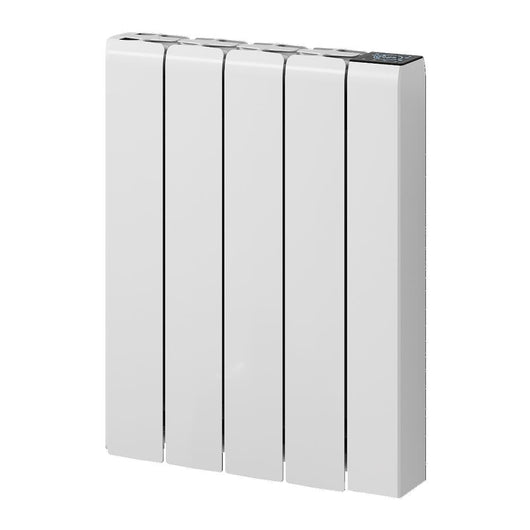  Reina Aron Horizontal Die Cast Ceramic WIFI Electric Aluminium Radiator - 570 x 450mm - White - welovecouk