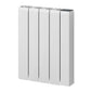 Reina Aron Horizontal Die Cast Ceramic WIFI Electric Aluminium Radiator - 570 x 450mm - White - welovecouk