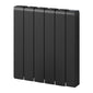 Reina Aron Horizontal Die Cast Ceramic (with WiFi) Electric Aluminium Radiator - 570 x 540mm - Black - welovecouk