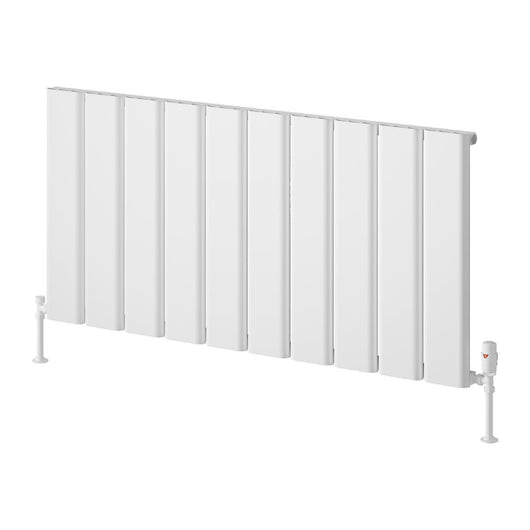  Reina Caldaro Horizontal Aluminium Radiator - 600 x 1245mm - White - welovecouk
