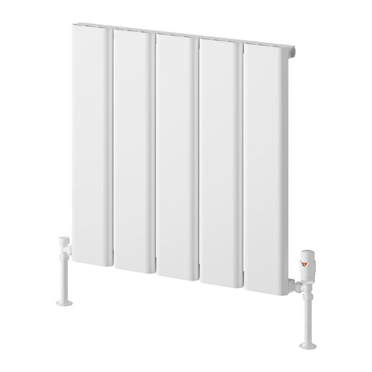  Reina Caldaro Horizontal Aluminium Radiator - 600 x 620mm - White - welovecouk