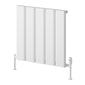Reina Caldaro Horizontal Aluminium Radiator - 600 x 620mm - White - welovecouk