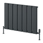 Reina Caldaro Horizontal Aluminium Radiator - 600 x 870mm - Anthracite - welovecouk