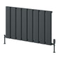 Reina Caldaro Horizontal Aluminium Radiator - 600 x 995mm - Anthracite - welovecouk
