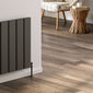 Reina Caldaro Horizontal Aluminium Radiator - Anthracite - Various Sizes Available