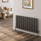 Reina Caldaro Horizontal Aluminium Radiator - Anthracite - Various Sizes Available