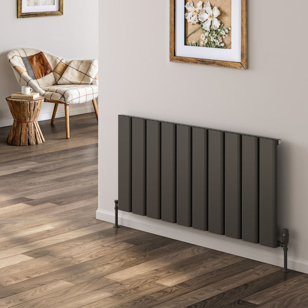 Clock Room Radiator Reina Caldaro Horizontal Aluminium Radiator - 600 x 620mm - Anthracite ...