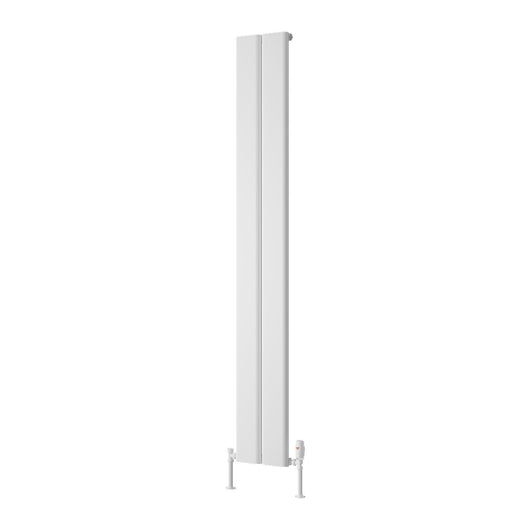  Reina Caldaro Vertical Aluminium Radiator - 1800 x 245mm - White - welovecouk