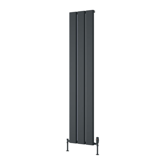  Reina Caldaro Vertical Aluminium Radiator - 1800 x 370mm - Anthracite