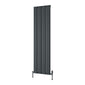 Reina Caldaro Vertical Aluminium Radiator - 1800 x 495mm - Anthracite - welovecouk