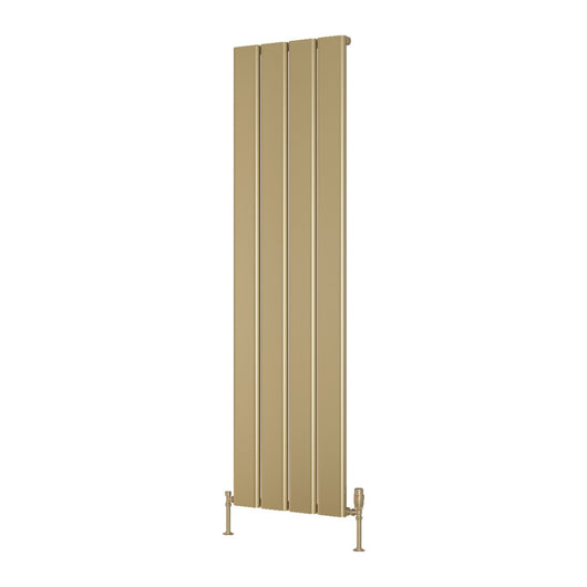  Reina Caldaro Vertical Aluminium Radiator - 1800 x 495mm - Brass Effect - welovecouk