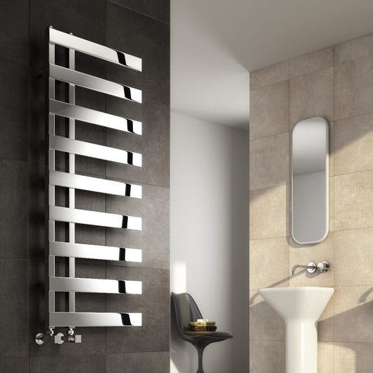  Reina Capelli Designer Heated Towel Rail - Stainless Steel - 1525 x 500mm - welovecouk
