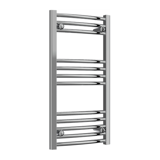  Reina Capo Vertical Curved Electric Towel Rail - 800 x 400mm - Chrome