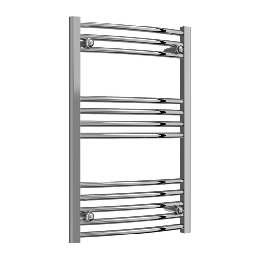 Reina Capo Vertical Curved Electric Towel Rail - 800 x 500mm - Chrome