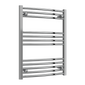 Reina Capo Vertical Curved Electric Towel Rail - 800 x 600mm - Chrome