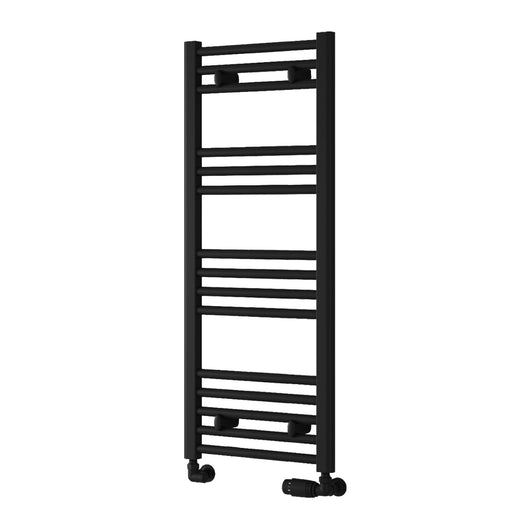  Reina Capo Vertical Flat Straight Heated Towel Rail - 1000 x 400mm - Black