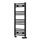 Reina Capo Vertical Flat Straight Heated Towel Rail - 1000 x 400mm - Black