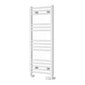 Reina Capo Vertical Flat Straight Heated Towel Rail - 1000 x 400mm - White