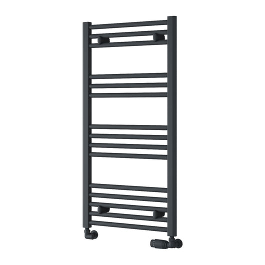  Reina Capo Vertical Flat Straight Heated Towel Rail - 1000 x 500mm - Anthracite