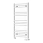 Reina Capo Vertical Flat Straight Heated Towel Rail - 1000 x 500mm - White