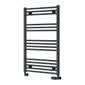 Reina Capo Vertical Flat Straight Heated Towel Rail - 1000 x 600mm - Anthracite